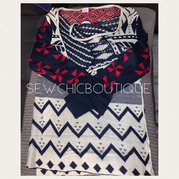 Tribal Pattern Open Front Midi Cardigan - Picture 7 of 8